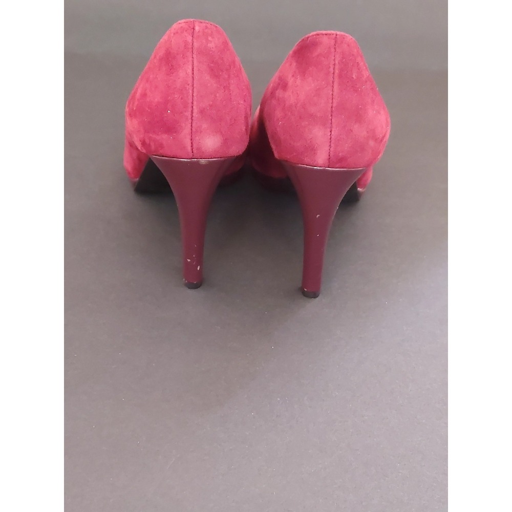 Franco Sarto Suede Women's Heel‎ Size 8M Burgundy - Picture 3 of 6